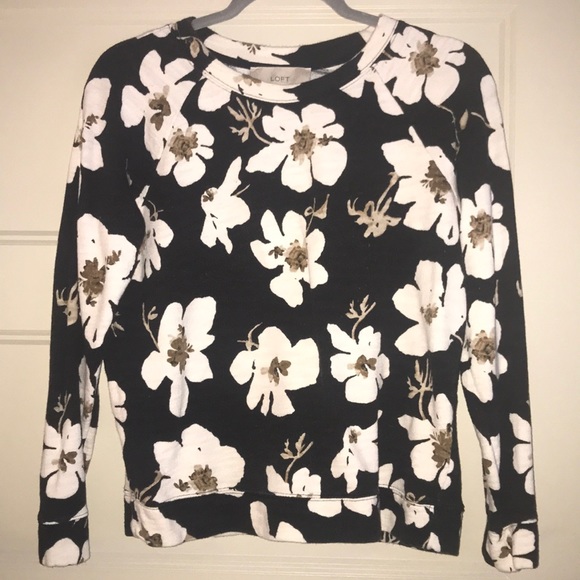 Anne Taylor Loft Floral Knit Top - Picture 1 of 1